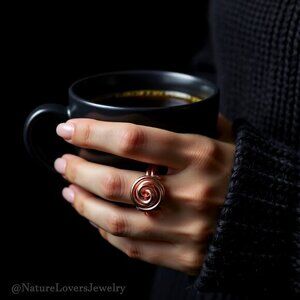Durable Everyday Wear! My Signature Swirl ~ Copper Wire Wrapped Ring